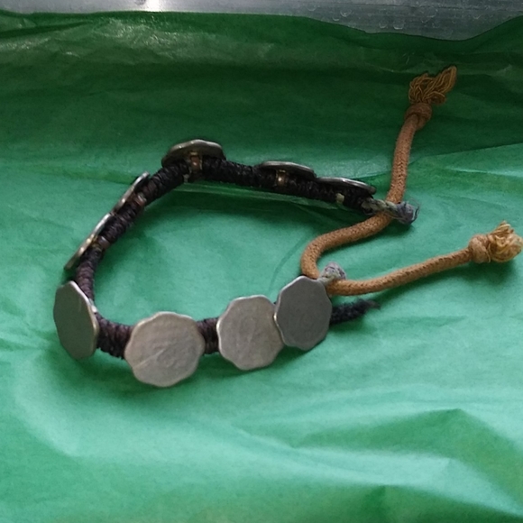 Artisan Handmade Vintage Gypsy Coin Bracelet - Picture 3 of 4